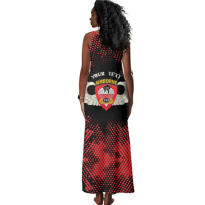 Personalized 555th Parachute Infantry Tank Maxi Dress Triple Nickles Airborne Veteran Tribute