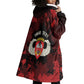 Personalized 555th Parachute Infantry Wearable Blanket Hoodie Triple Nickles Airborne Veteran Tribute