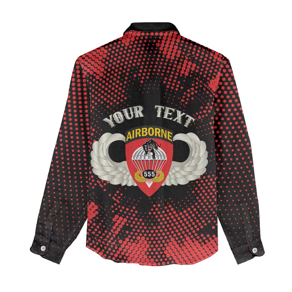 Personalized 555th Parachute Infantry Women Casual Shirt Triple Nickles Airborne Veteran Tribute