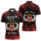 Personalized 555th Parachute Infantry Zipper Polo Shirt Triple Nickles Airborne Veteran Tribute