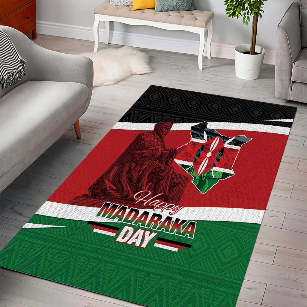 Kenya Madaraka Day Area Rug Jomo Kenyatta With Map
