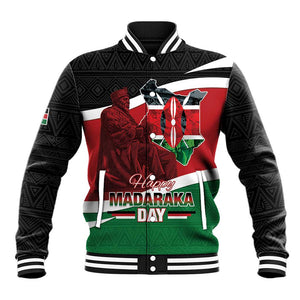 Kenya Madaraka Day Baseball Jacket Jomo Kenyatta With Map