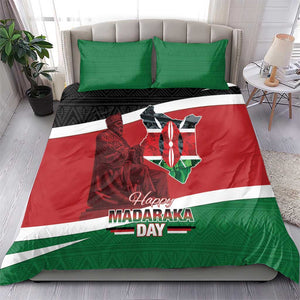 Kenya Madaraka Day Bedding Set Jomo Kenyatta With Map