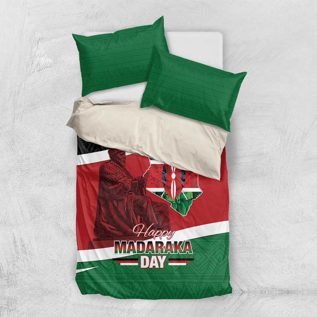 Kenya Madaraka Day Bedding Set Jomo Kenyatta With Map