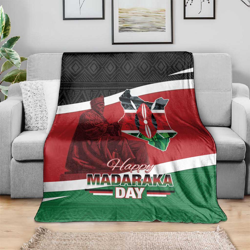 Kenya Madaraka Day Blanket Jomo Kenyatta With Map
