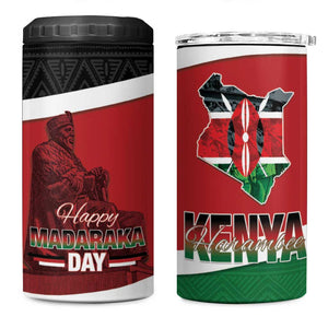 Kenya Madaraka Day 4 in 1 Can Cooler Tumbler Jomo Kenyatta With Map