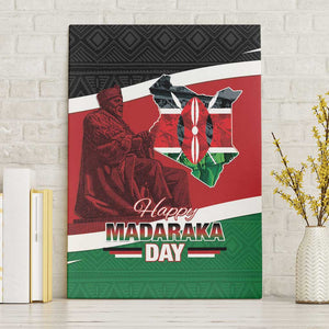 Kenya Madaraka Day Canvas Wall Art Jomo Kenyatta With Map