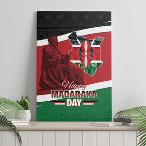 Kenya Madaraka Day Canvas Wall Art Jomo Kenyatta With Map