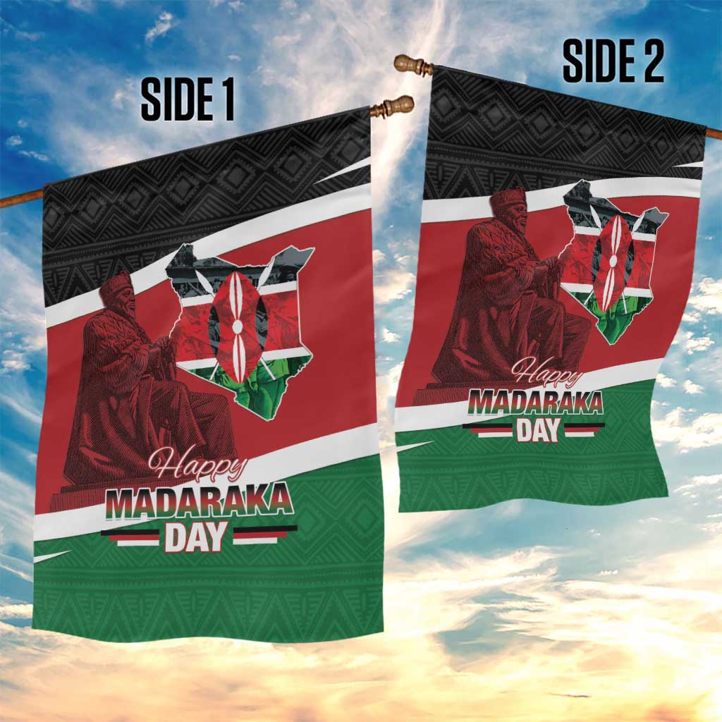 Kenya Madaraka Day Garden Flag Jomo Kenyatta With Map