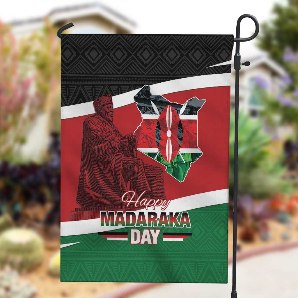 Kenya Madaraka Day Garden Flag Jomo Kenyatta With Map