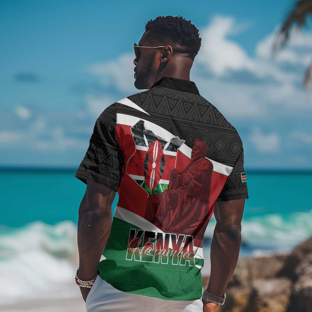 Kenya Madaraka Day Hawaiian Shirt Jomo Kenyatta With Map