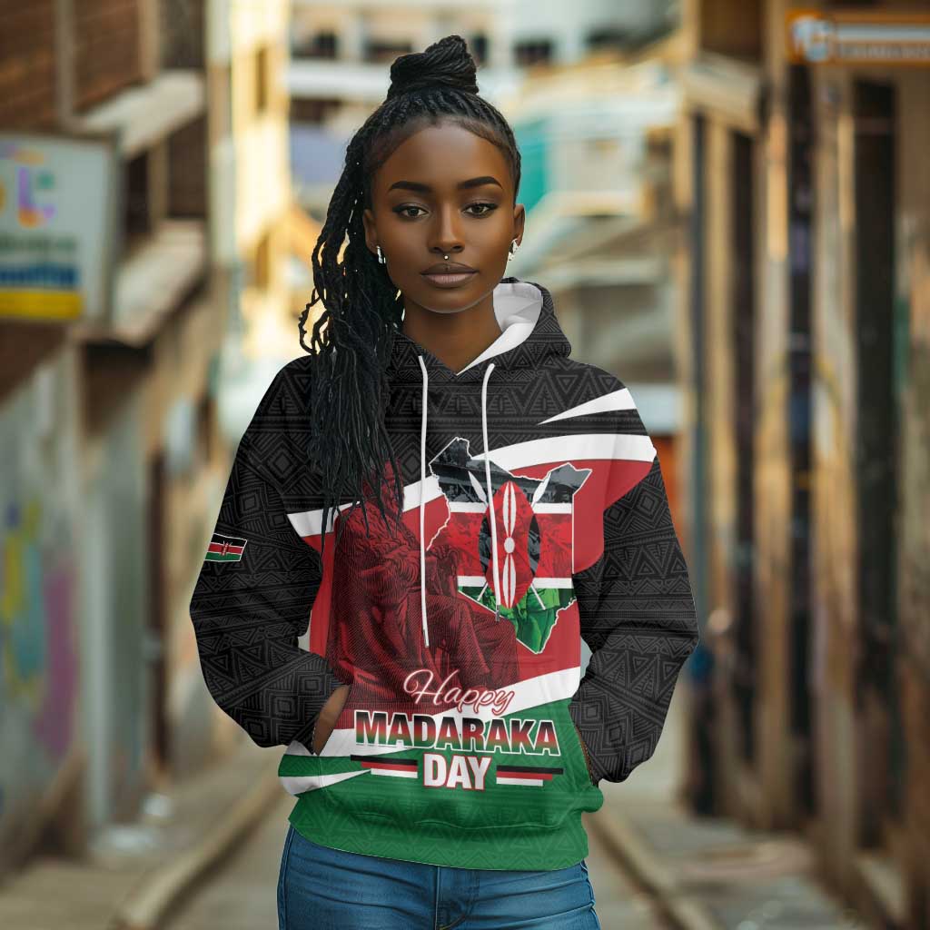 Kenya Madaraka Day Hoodie Jomo Kenyatta With Map