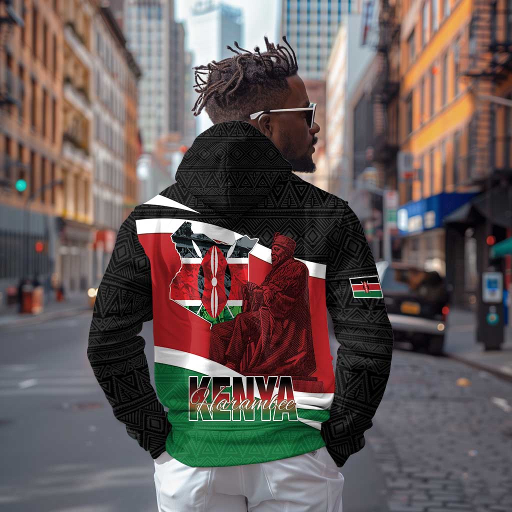 Kenya Madaraka Day Hoodie Jomo Kenyatta With Map