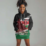 Kenya Madaraka Day Hoodie Dress Jomo Kenyatta With Map