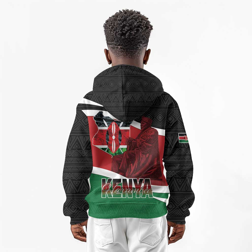 Kenya Madaraka Day Kid Hoodie Jomo Kenyatta With Map