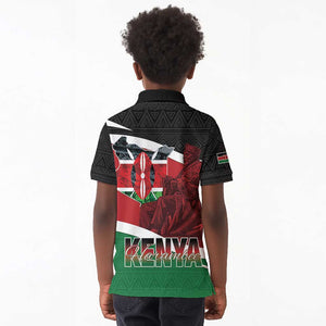 Kenya Madaraka Day Kid Polo Shirt Jomo Kenyatta With Map