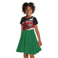 Kenya Madaraka Day Kid Short Sleeve Dress Jomo Kenyatta With Map