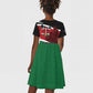 Kenya Madaraka Day Kid Short Sleeve Dress Jomo Kenyatta With Map