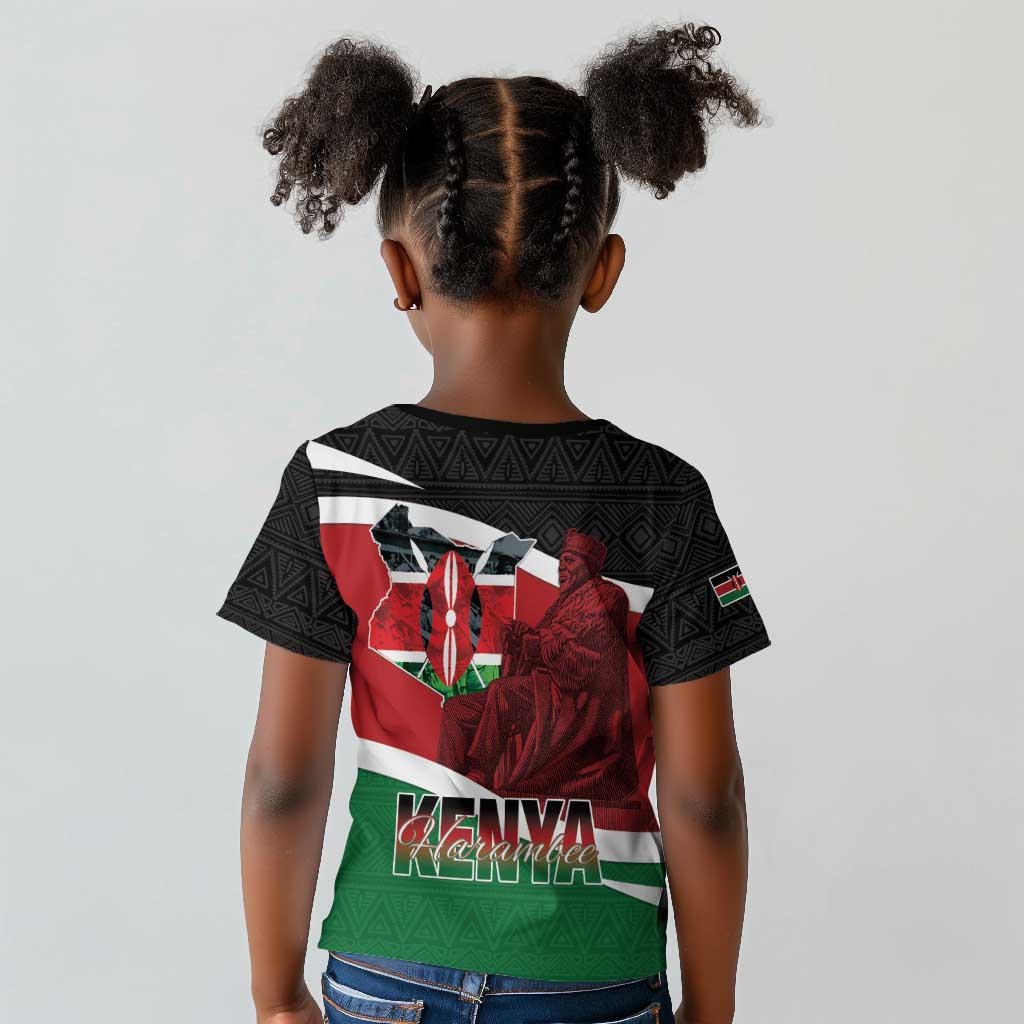 Kenya Madaraka Day Kid T shirt Jomo Kenyatta With Map