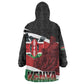 Kenya Madaraka Day Kid Wearable Blanket Hoodie Jomo Kenyatta With Map