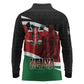 Kenya Madaraka Day Long Sleeve Polo Shirt Jomo Kenyatta With Map