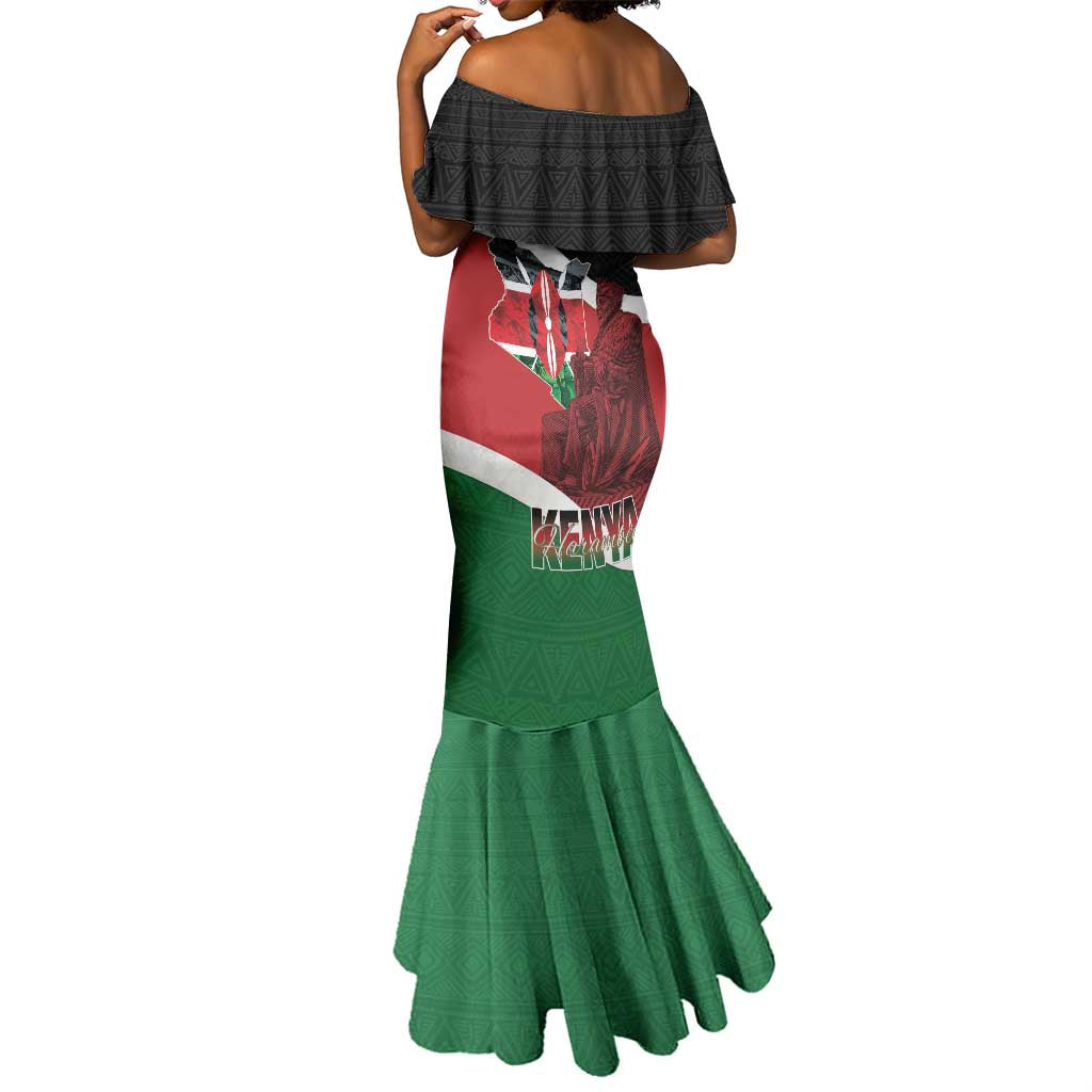Kenya Madaraka Day Mermaid Dress Jomo Kenyatta With Map