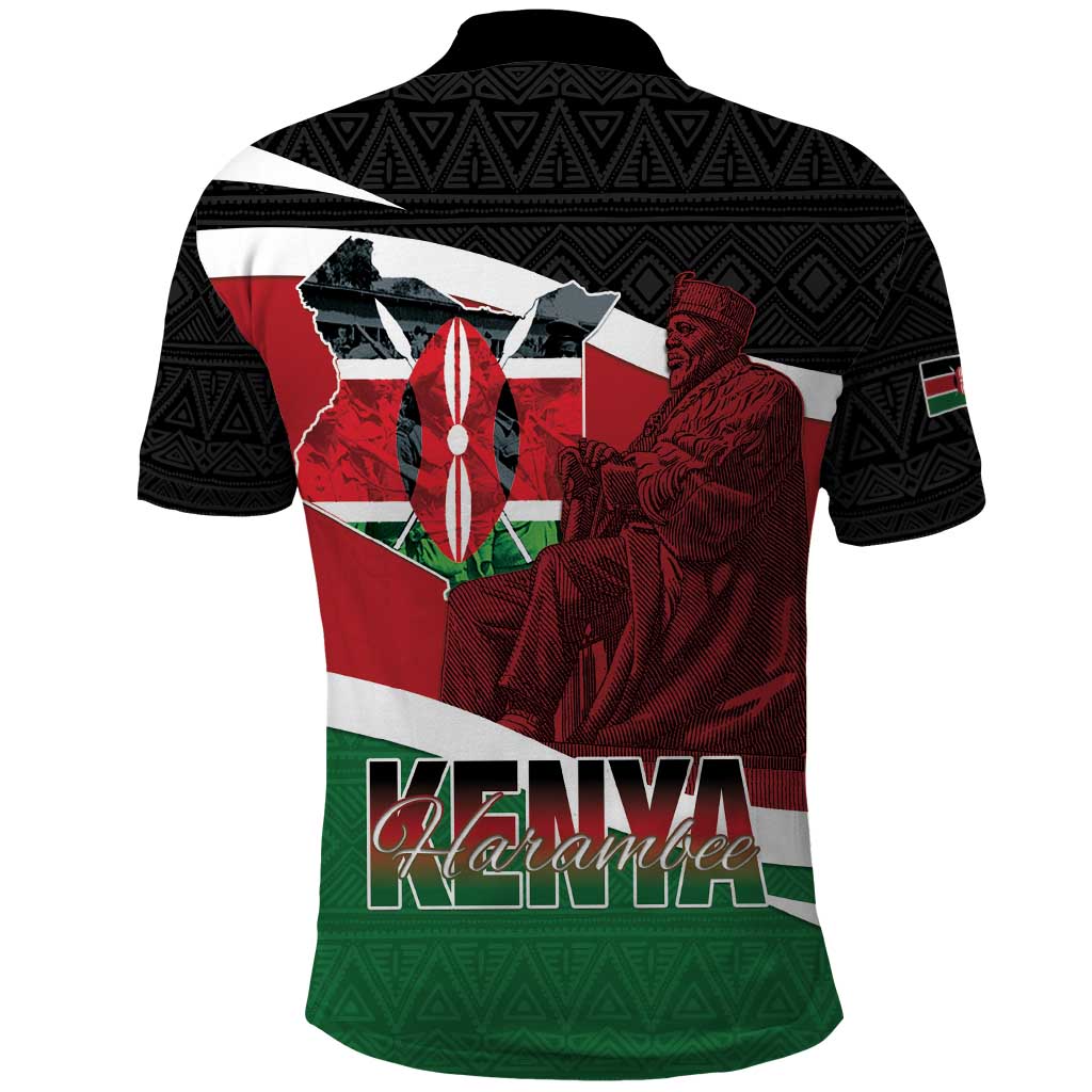 Kenya Madaraka Day Polo Shirt Jomo Kenyatta With Map