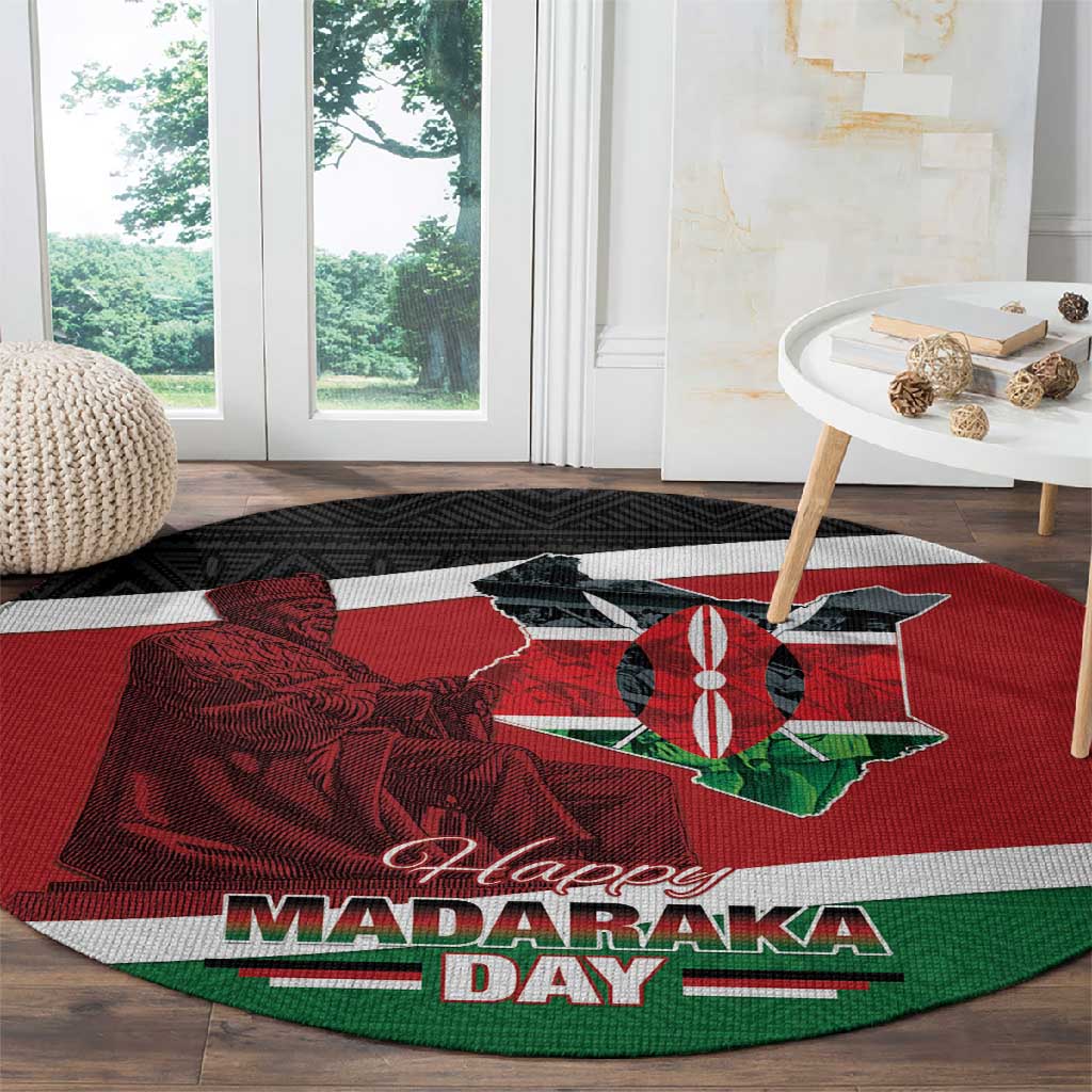 Kenya Madaraka Day Round Carpet Jomo Kenyatta With Map