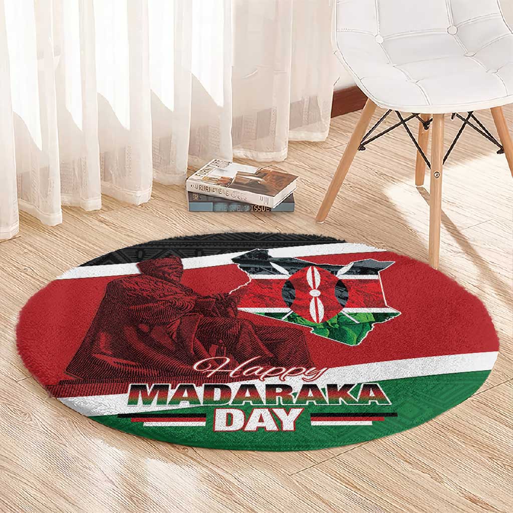 Kenya Madaraka Day Round Carpet Jomo Kenyatta With Map