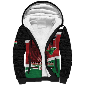 Kenya Madaraka Day Sherpa Hoodie Jomo Kenyatta With Map
