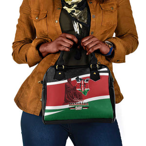 Kenya Madaraka Day Shoulder Handbag Jomo Kenyatta With Map