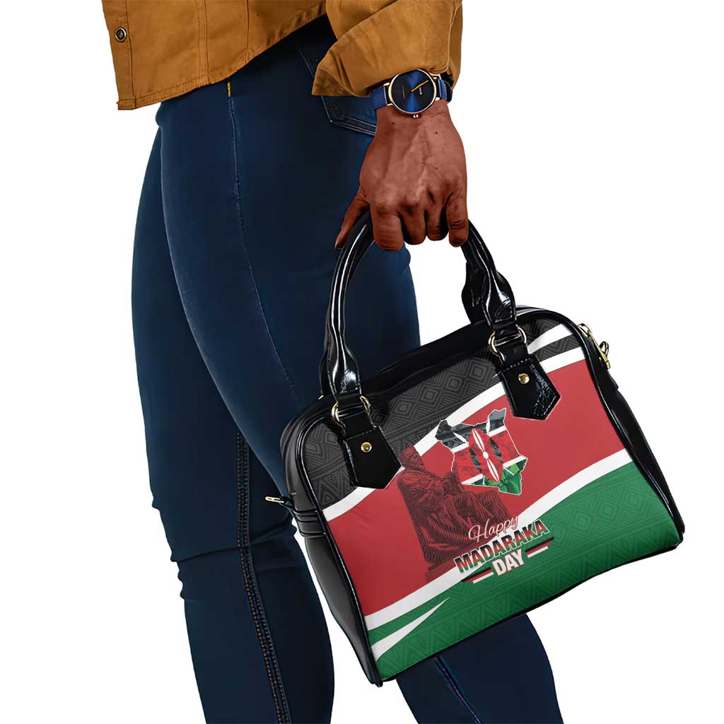 Kenya Madaraka Day Shoulder Handbag Jomo Kenyatta With Map