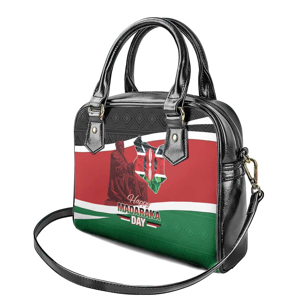 Kenya Madaraka Day Shoulder Handbag Jomo Kenyatta With Map
