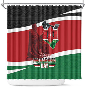 Kenya Madaraka Day Shower Curtain Jomo Kenyatta With Map