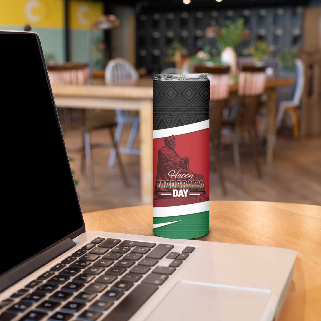 Kenya Madaraka Day Skinny Tumbler Jomo Kenyatta With Map