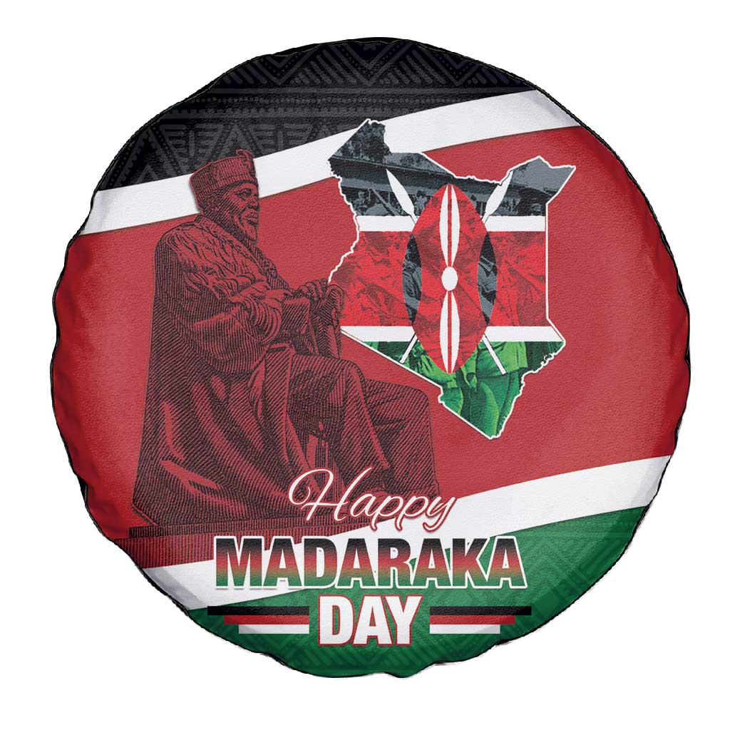 Kenya Madaraka Day Spare Tire Cover Jomo Kenyatta With Map