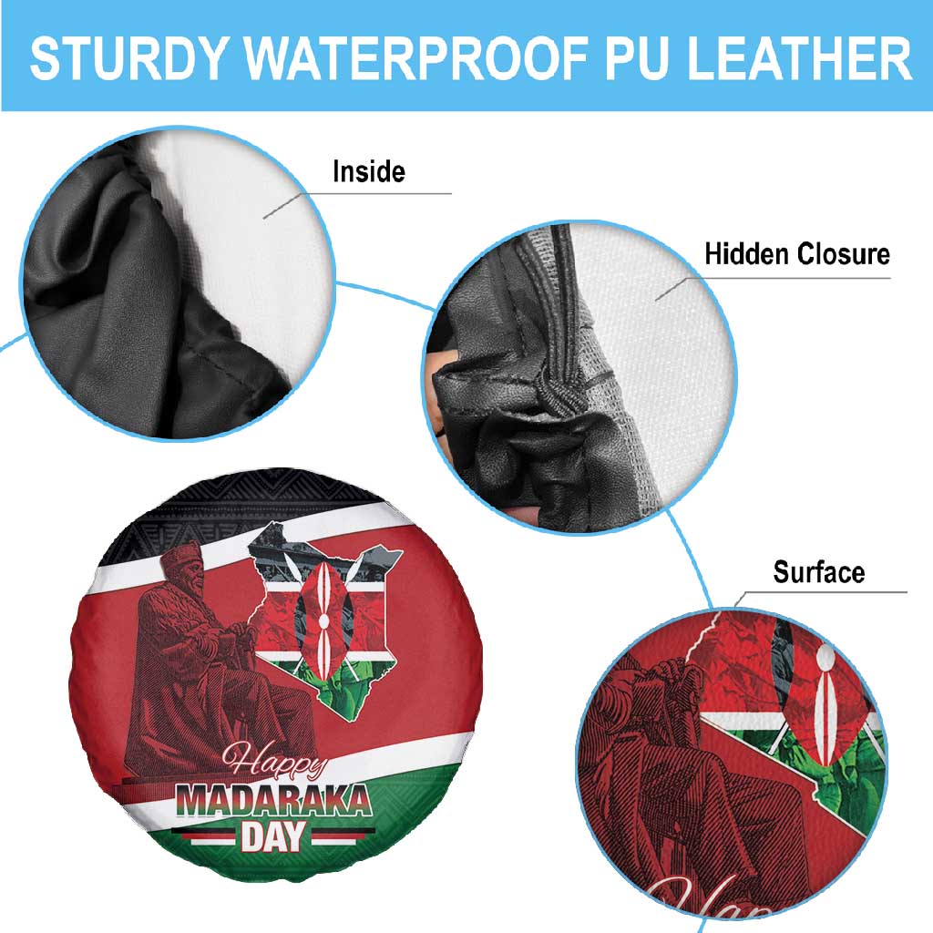 Kenya Madaraka Day Spare Tire Cover Jomo Kenyatta With Map