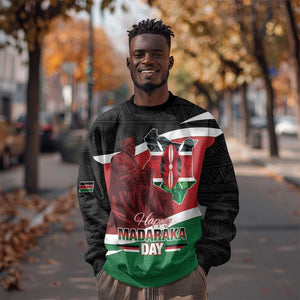 Kenya Madaraka Day Sweatshirt Jomo Kenyatta With Map