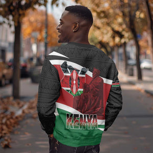 Kenya Madaraka Day Sweatshirt Jomo Kenyatta With Map