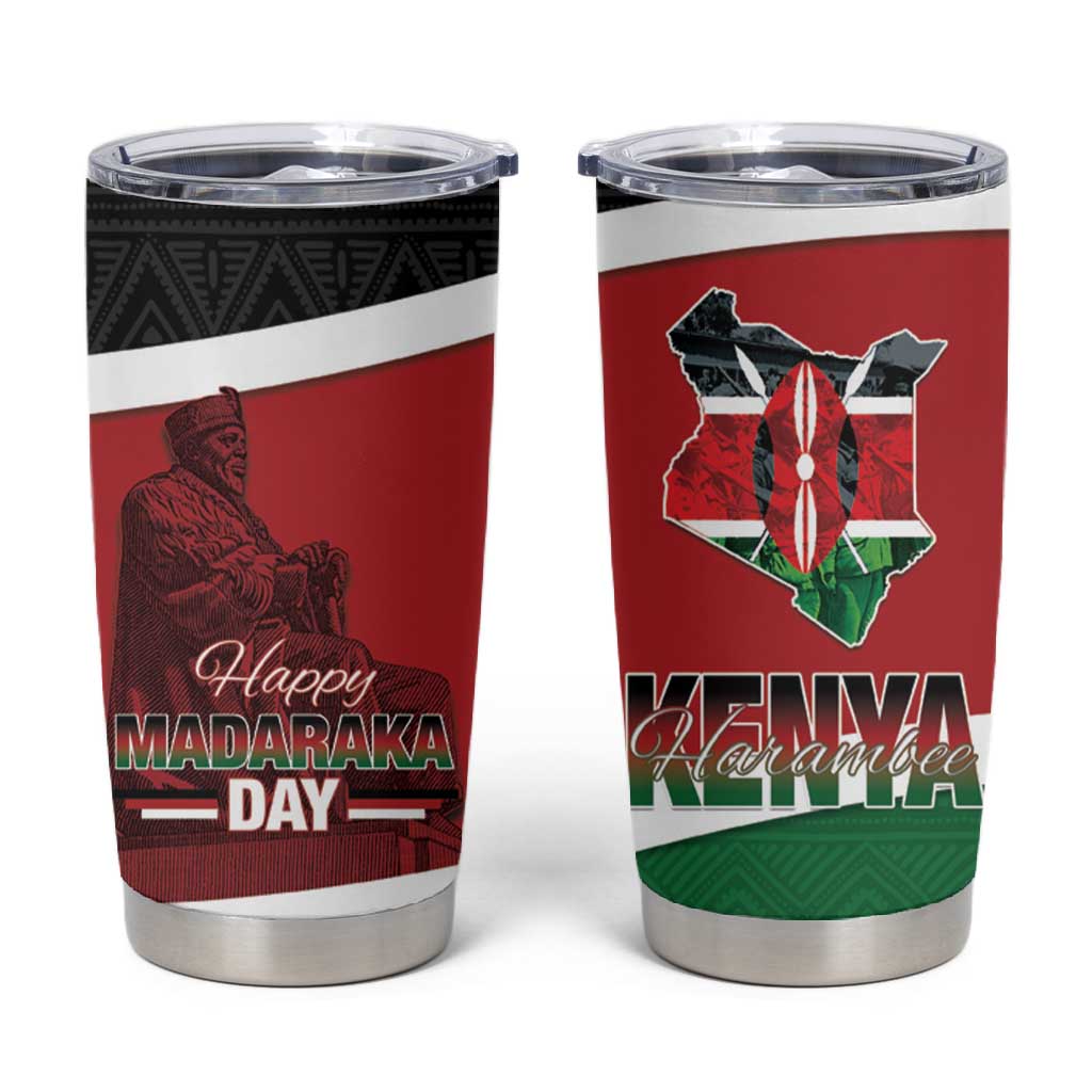 Kenya Madaraka Day Tumbler Cup Jomo Kenyatta With Map