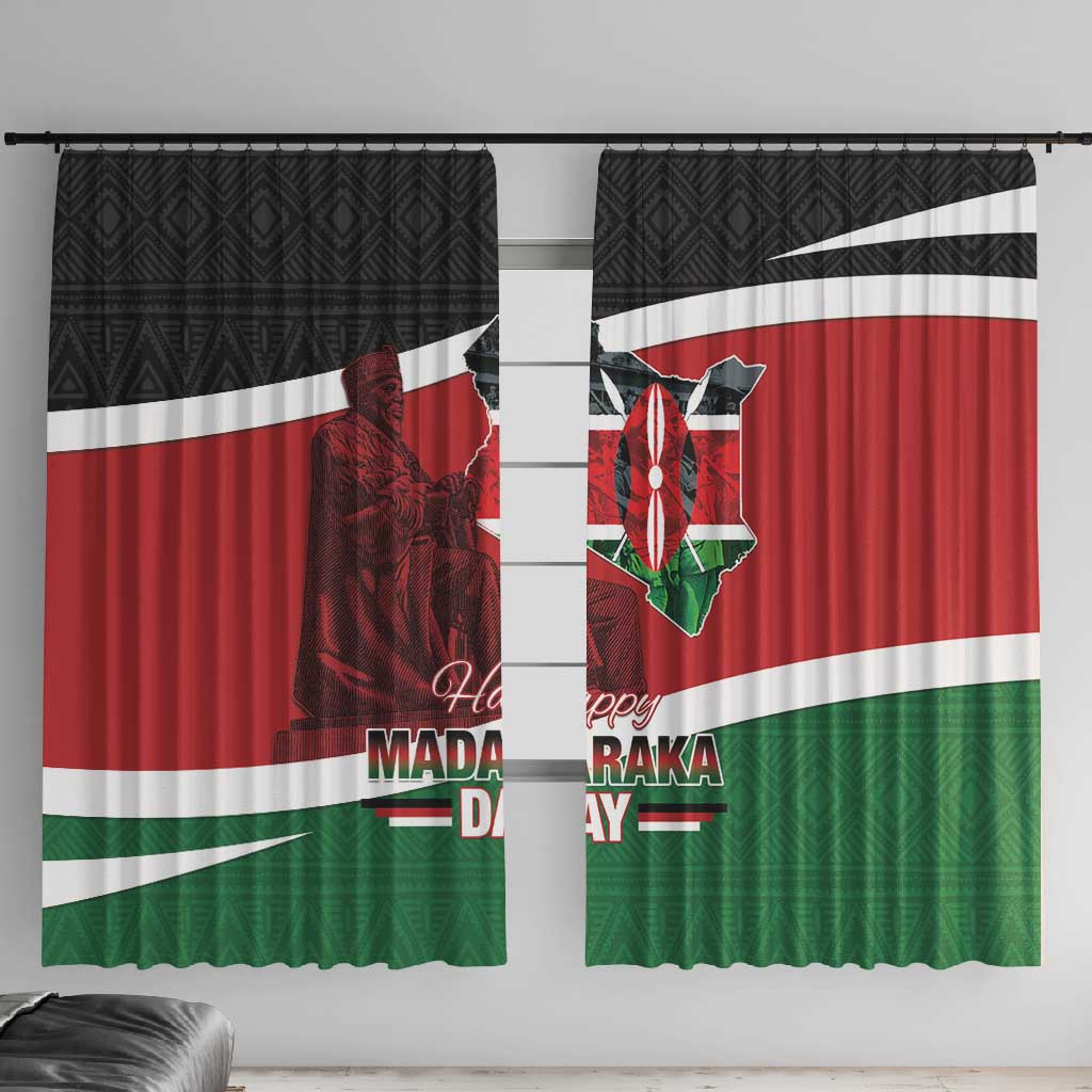 Kenya Madaraka Day Window Curtain Jomo Kenyatta With Map