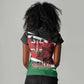 Kenya Madaraka Day Women V-Neck T-Shirt Jomo Kenyatta With Map