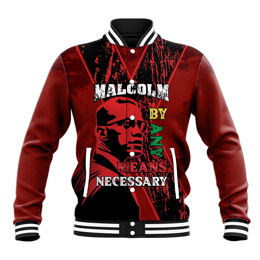 Malcolm X By Any Means Necessary Baseball Jacket Retro Style