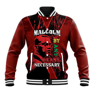 Malcolm X By Any Means Necessary Baseball Jacket Retro Style