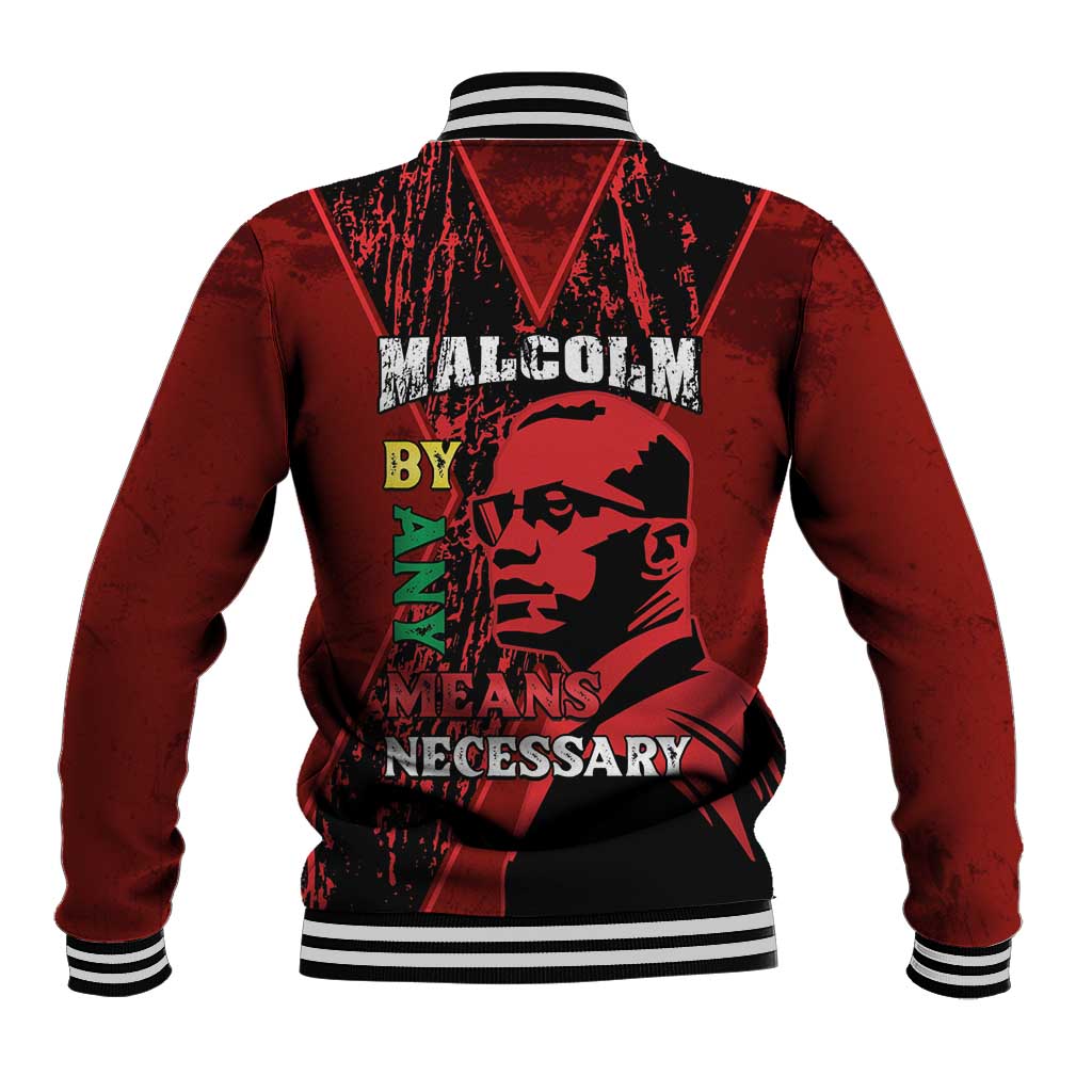 Malcolm X By Any Means Necessary Baseball Jacket Retro Style