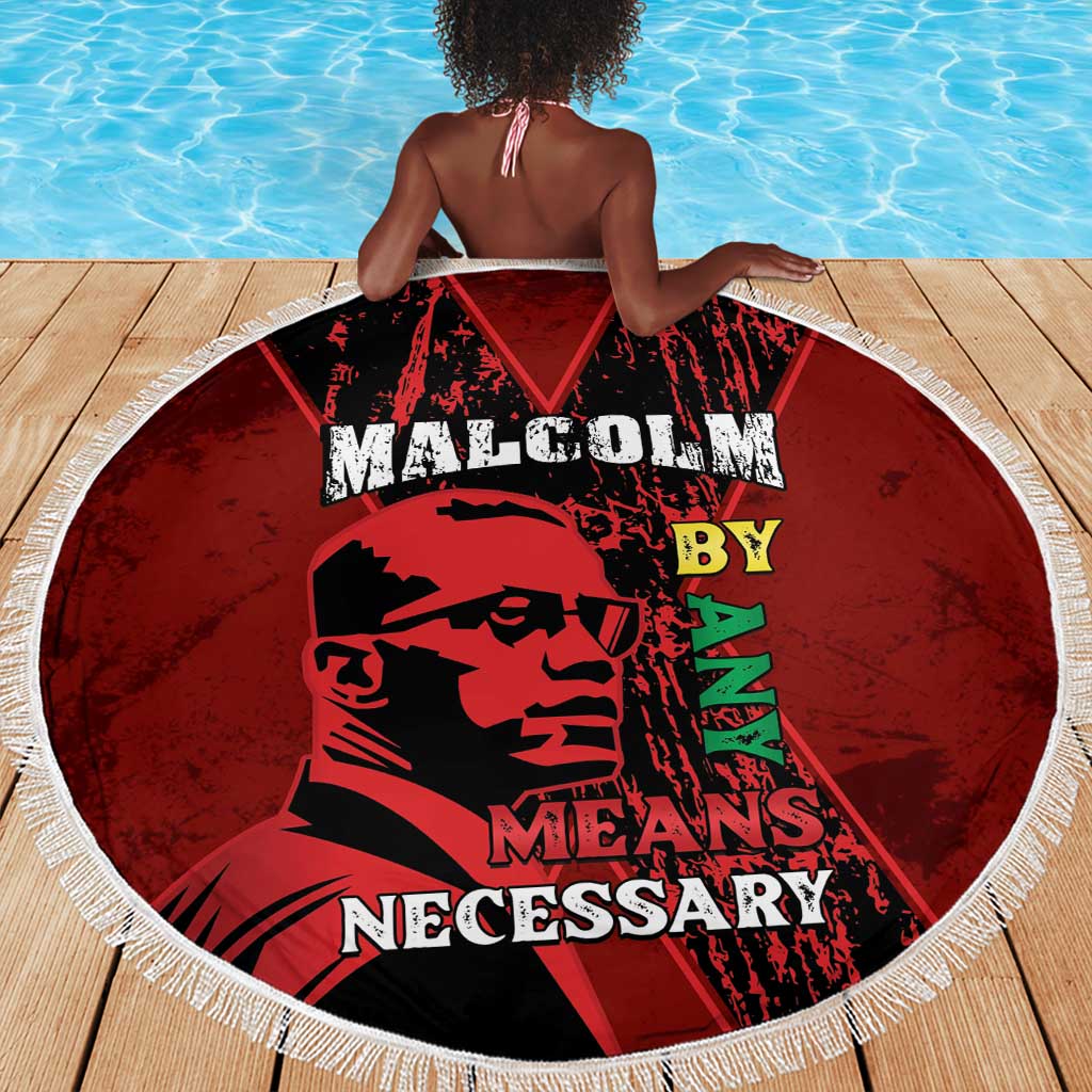 Malcolm X By Any Means Necessary Beach Blanket Retro Style