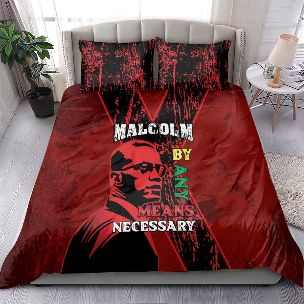 Malcolm X By Any Means Necessary Bedding Set Retro Style
