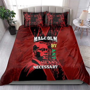 Malcolm X By Any Means Necessary Bedding Set Retro Style