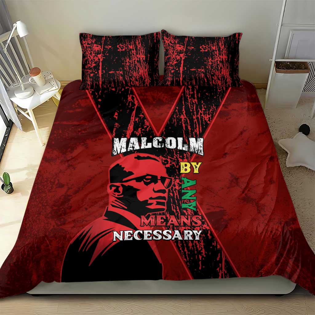 Malcolm X By Any Means Necessary Bedding Set Retro Style