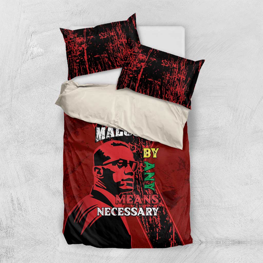 Malcolm X By Any Means Necessary Bedding Set Retro Style